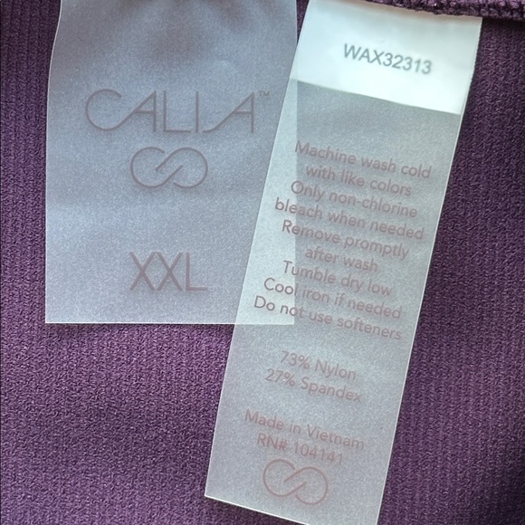NWOT Calia Purple Cropped Leggings with Pockets size XXL - Picture 7 of 11